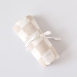 Bamboo Cotton Muslin Swaddle - Taupe Check