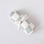 Bamboo Cotton Muslin Swaddle - Sage Check