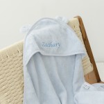 Organic Baby Hooded Towel - Moonbeam